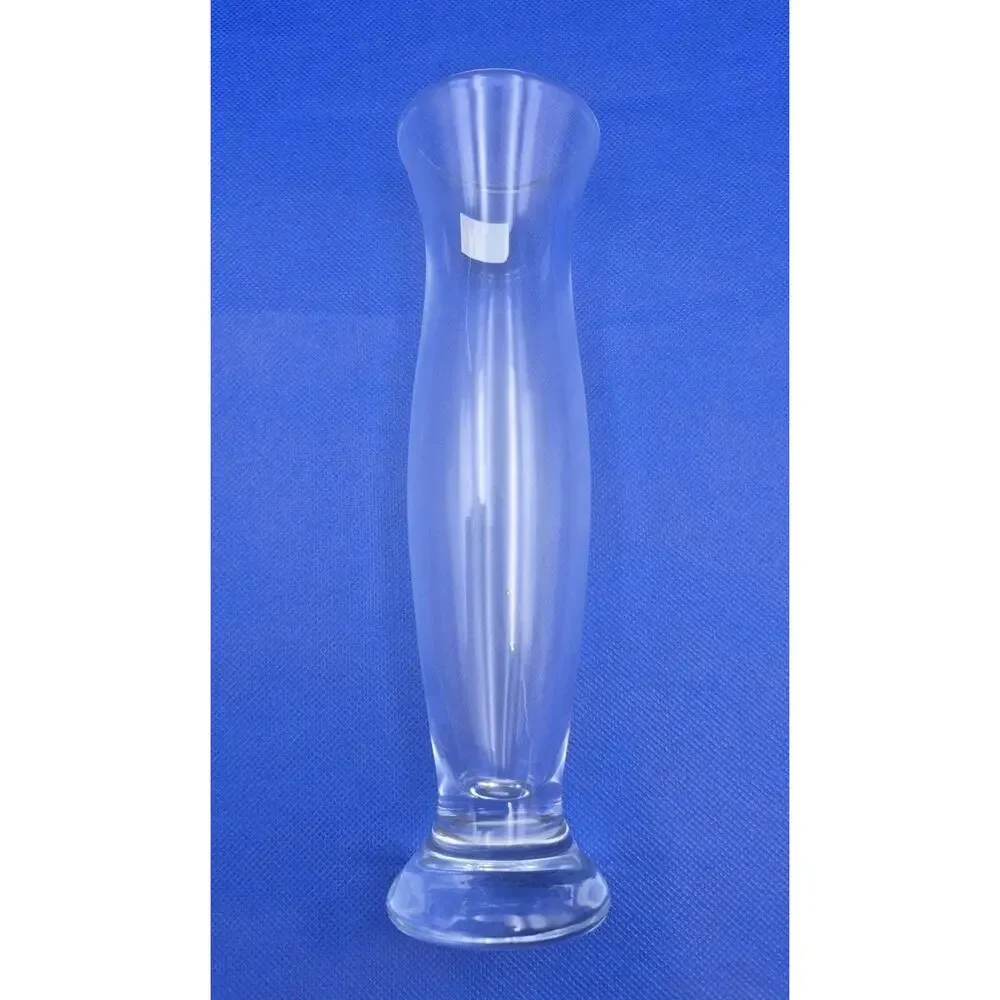 Vintage Studio Nova Clear Lead Crystal Vase Poland 8.5